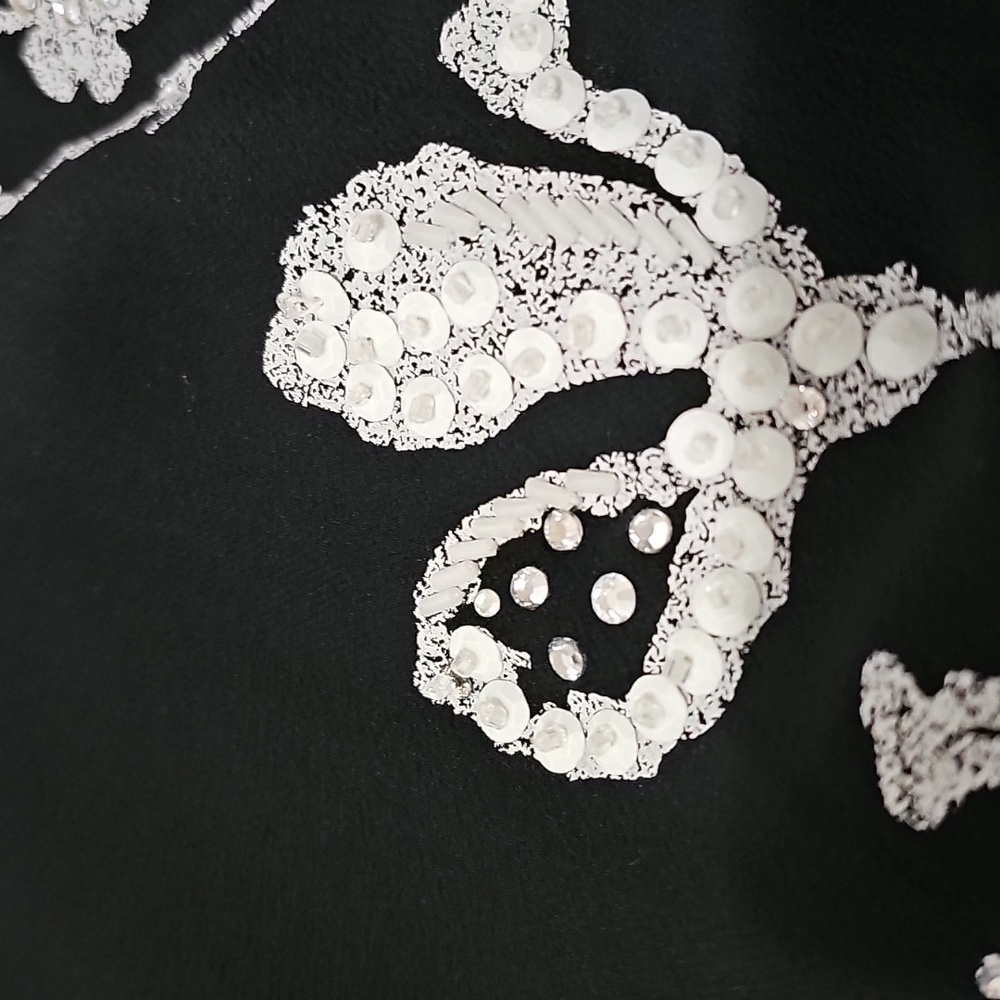 Maria Grazia Severi Lined Summer Maxi Dress Sequin Floral Sleeveless Size EU 44 - Picture 8 of 11